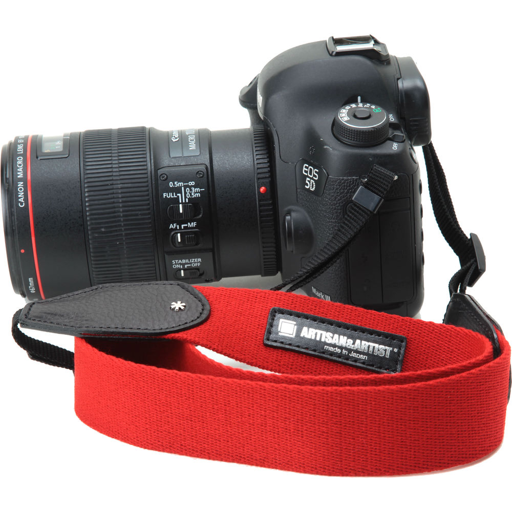 Artisan & Artist ACAM 112A Acrylic Camera Strap Red