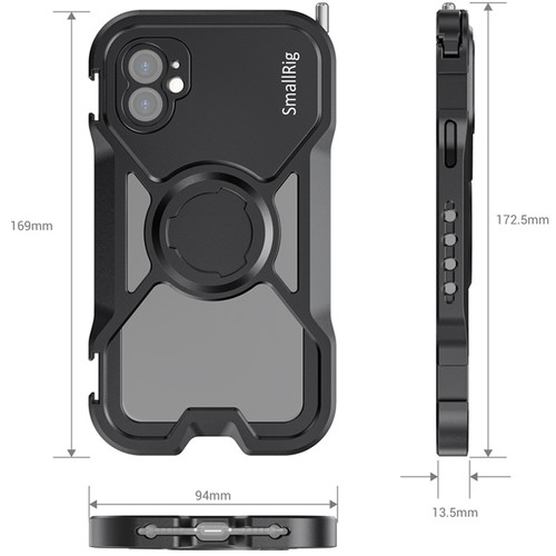 SmallRig 2455 Pro Mobile Cage for iPhone 11 (Black)