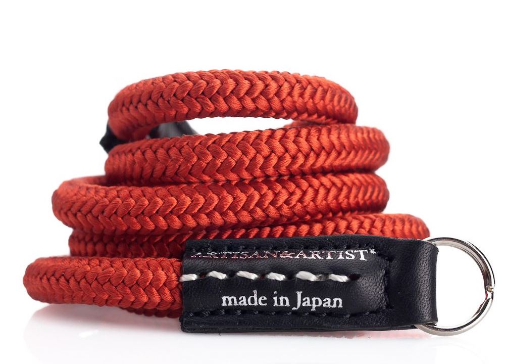 Artisan & Artist Acam 301 Silk/Leather Strap Rood