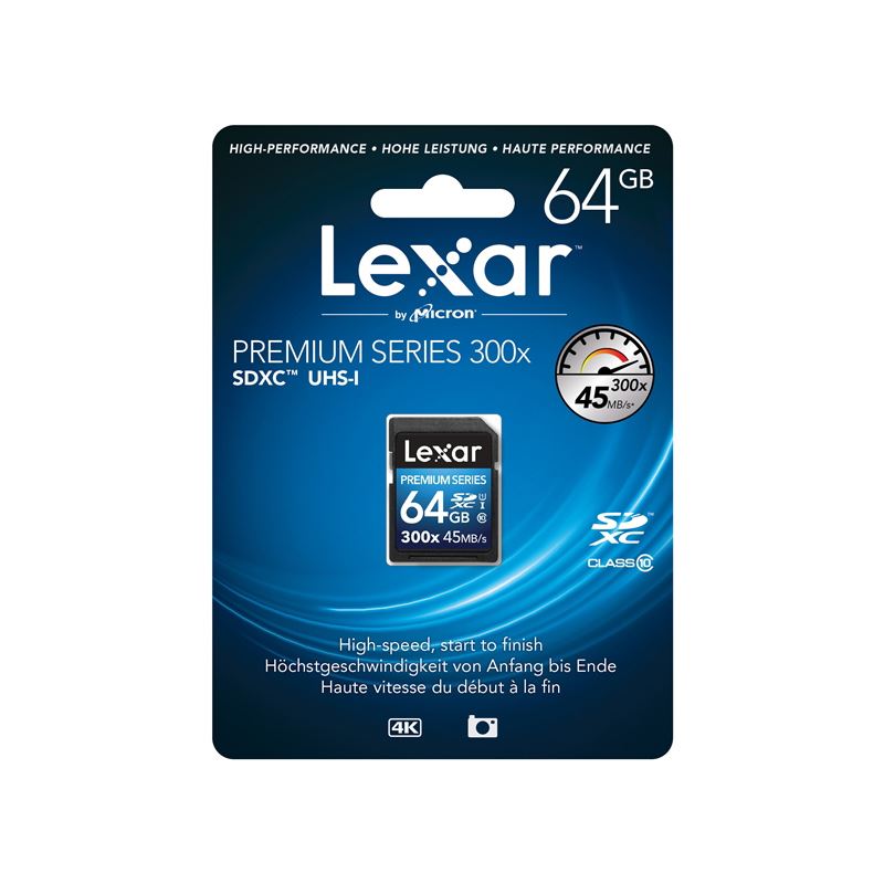 Lexar Sdxc Premium 64Gb 300X 45Mbs Uhs 1 lexar kopen in de aanbieding
