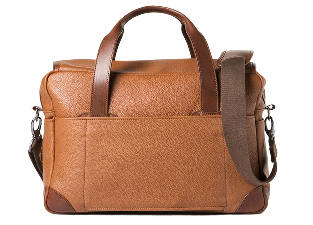 Barber Shop Bob Cut - Medium Messenger Grained Brown Leather