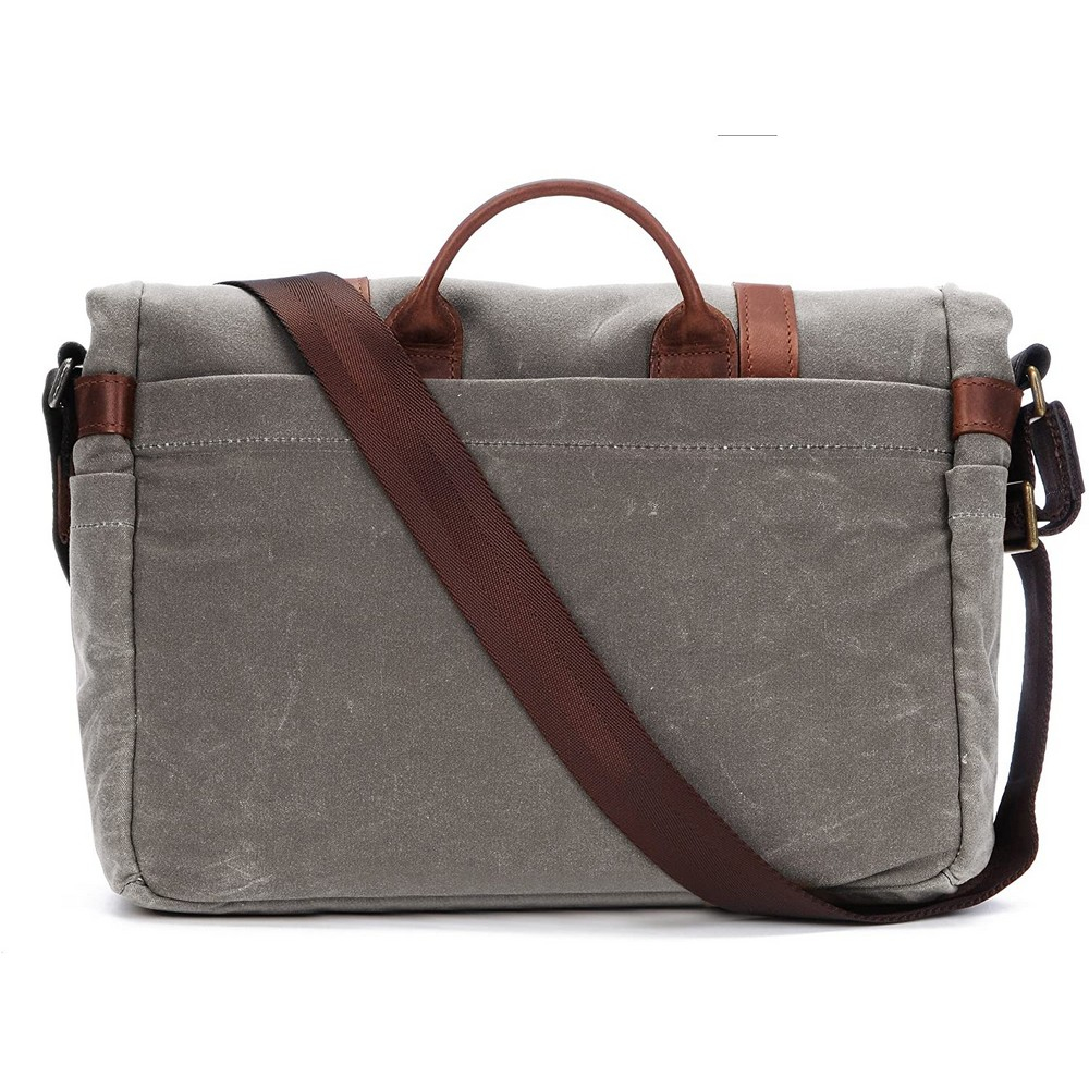 ONA The Brixton Bag Smoke Waxed Canvas