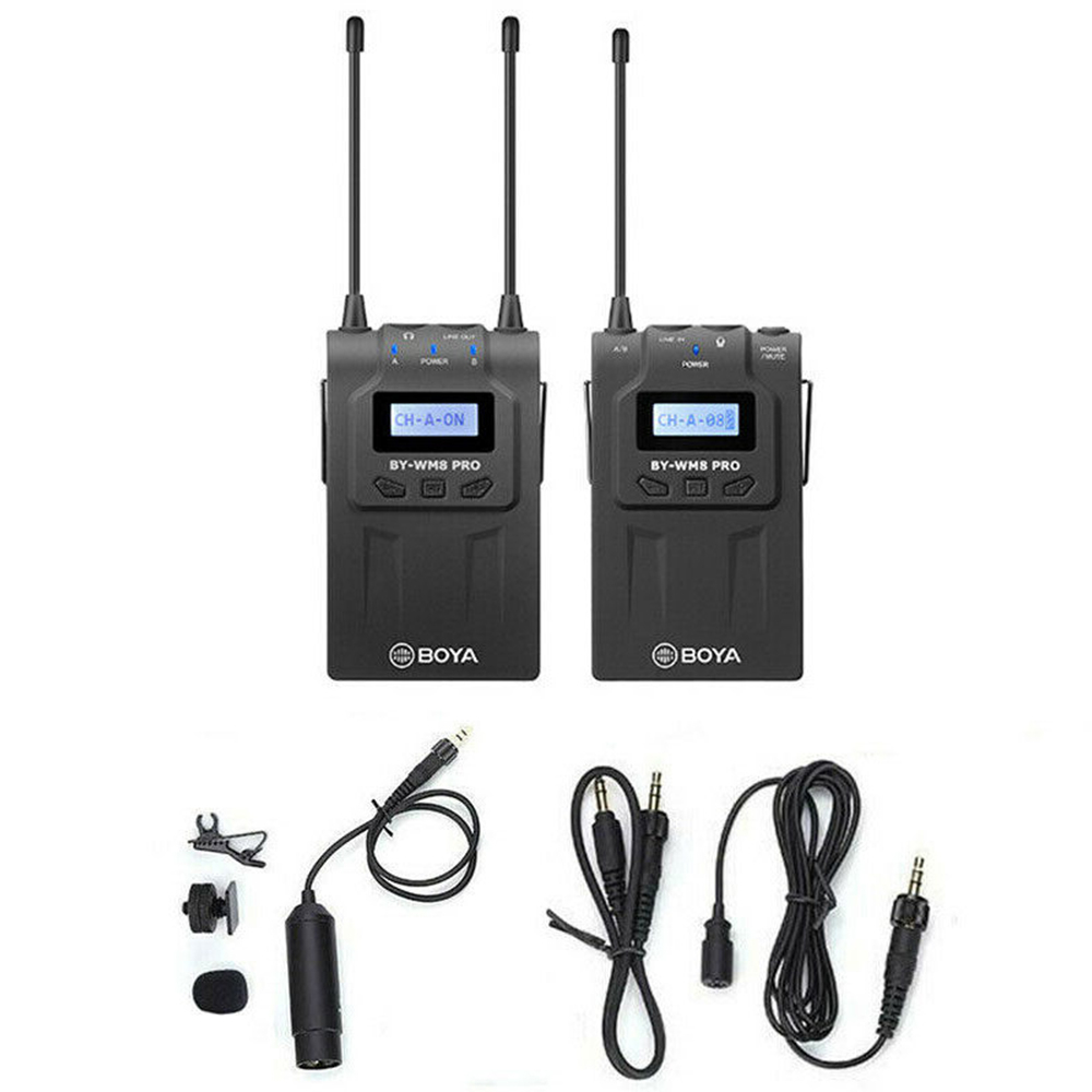 Boya UHF Duo Lavalier Microfoon Draadloos BY-WM8 Pro-K1