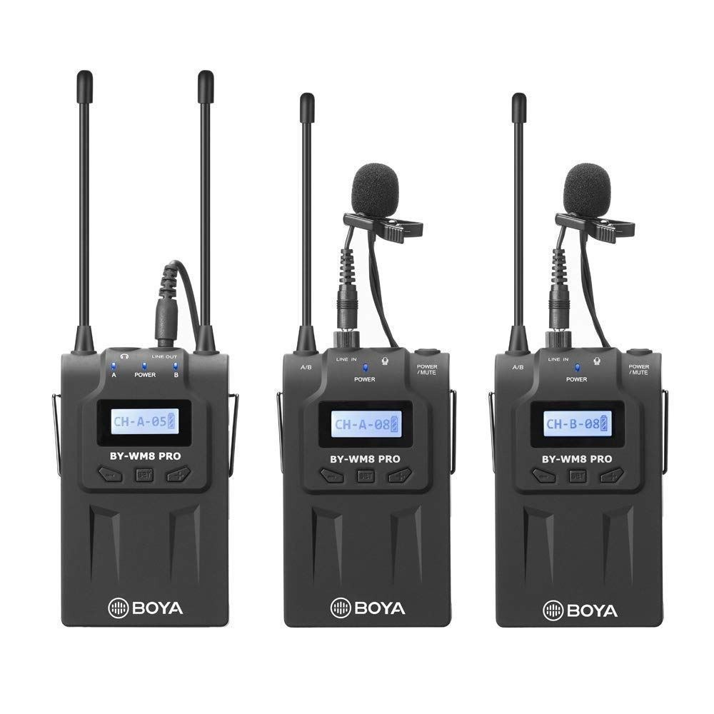 Boya UHF Duo Lavalier Microfoon Draadloos BY-WM8 Pro-K2