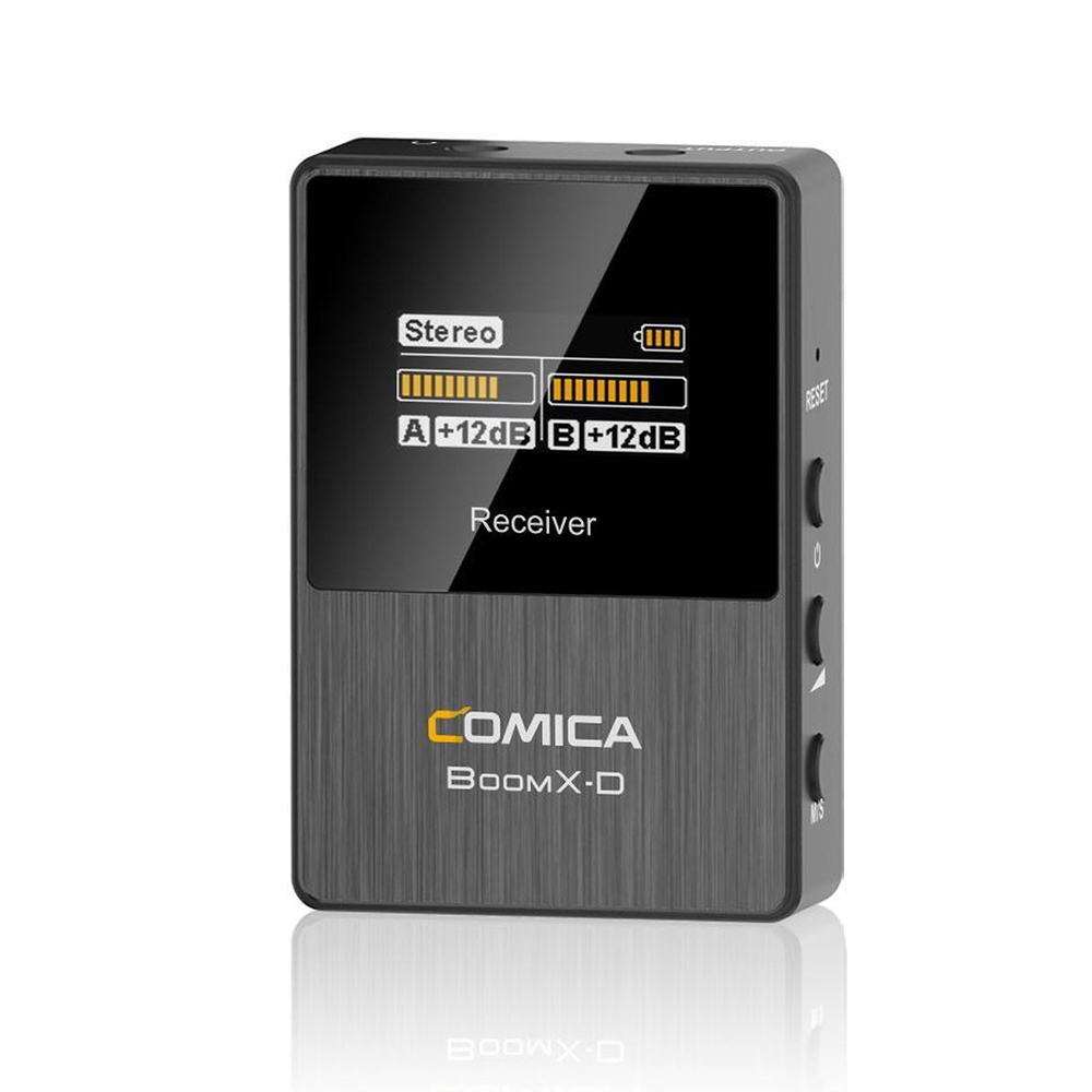 Comica BoomX-D D2 draadloze microfoon-set met 2 zender en ontvanger voor camera en smartphone