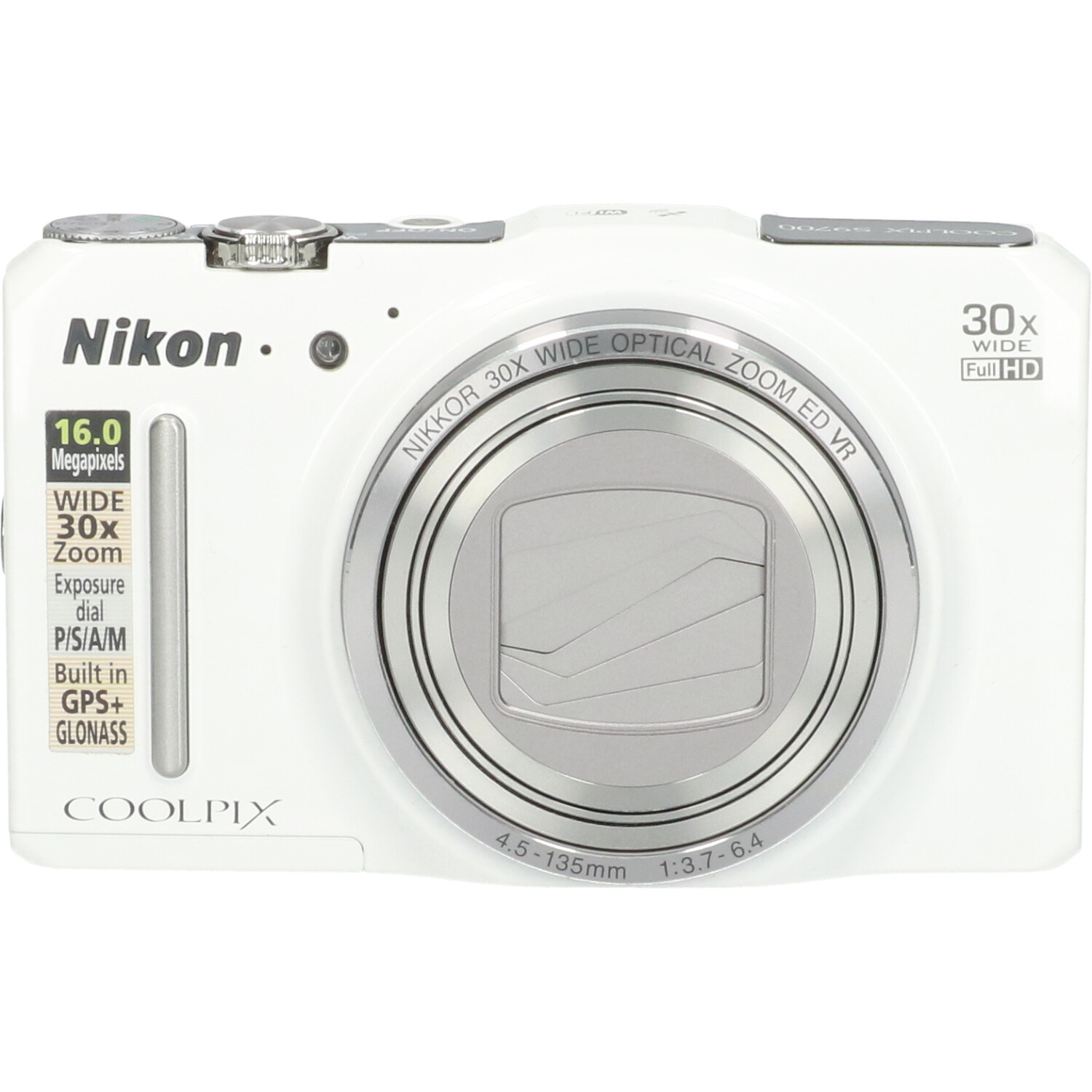 Tweedehands Nikon Coolpix S9700 - Wit CM1648