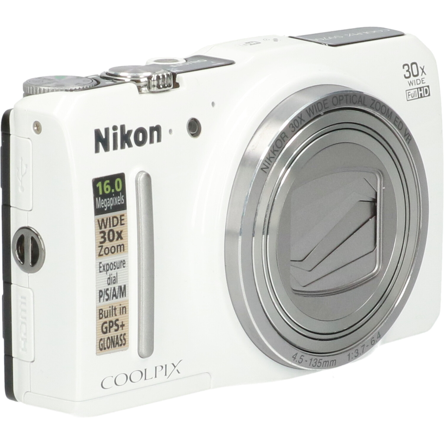 Tweedehands Nikon Coolpix S9700 - Wit CM1648