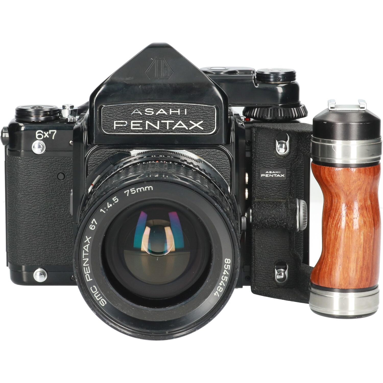 Tweedehands Asahi Pentax 6×7 MLU met SMC Pentax 67 75mm f/4.5 CM2570