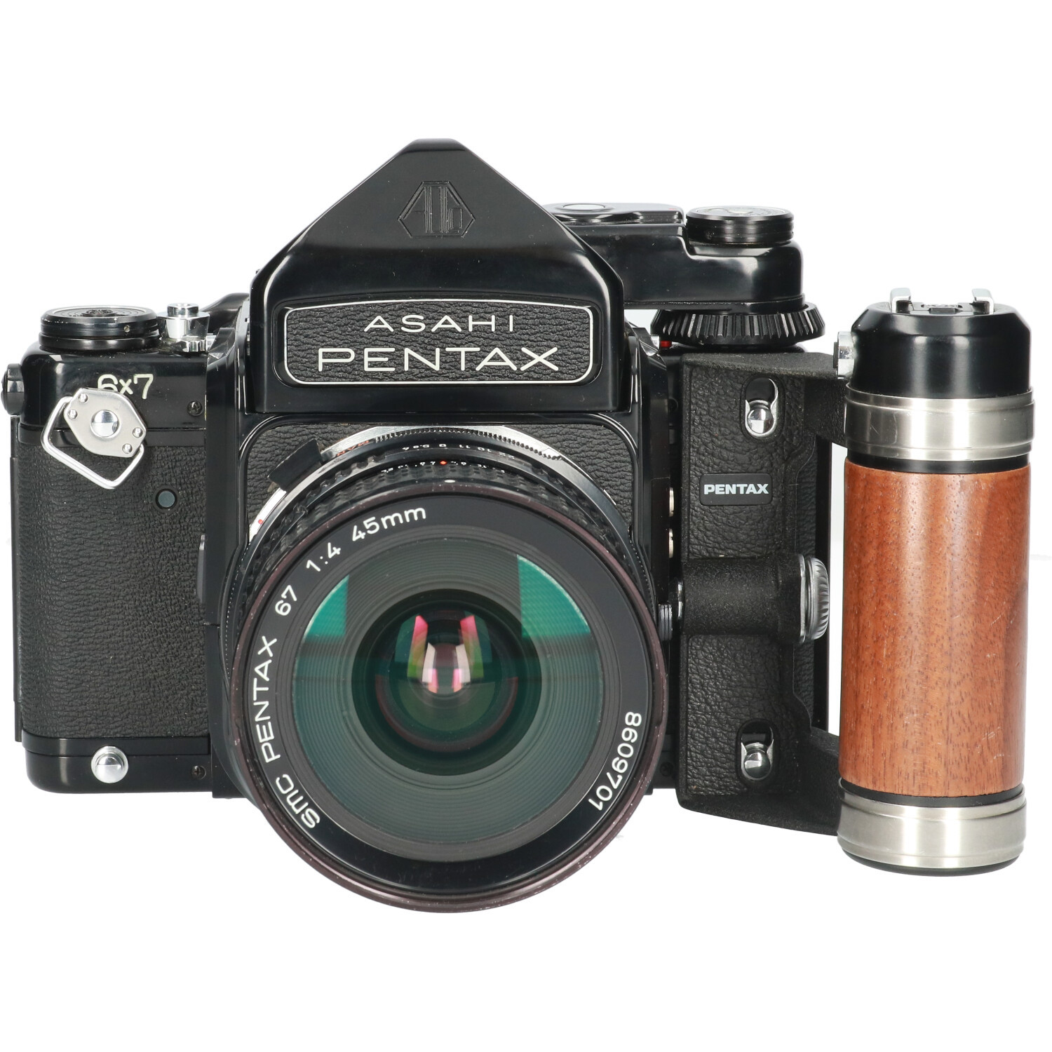 pentax6×7 Tweedehands Asahi Pentax 6×7 MLU met SMC Pentax 67 45mm f/4 CM2571