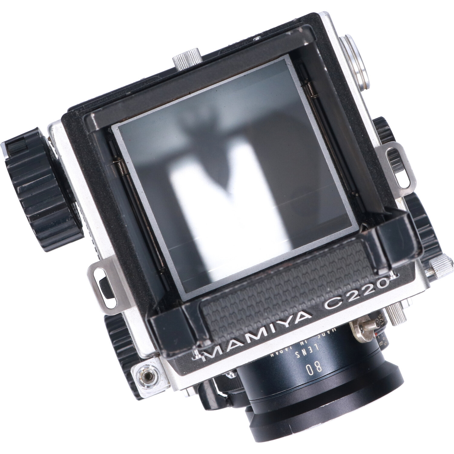 Tweedehands Mamiya C220 + Sekor 80mm f/2.8 Blue dot CM3182