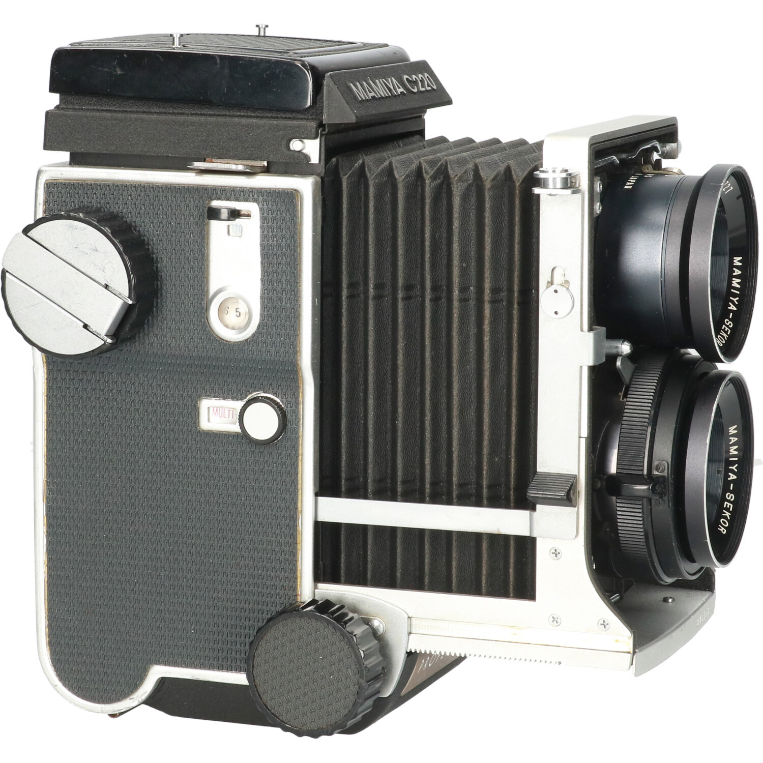 Tweedehands Mamiya C220 + Sekor 80mm f/2.8 Blue dot CM3182