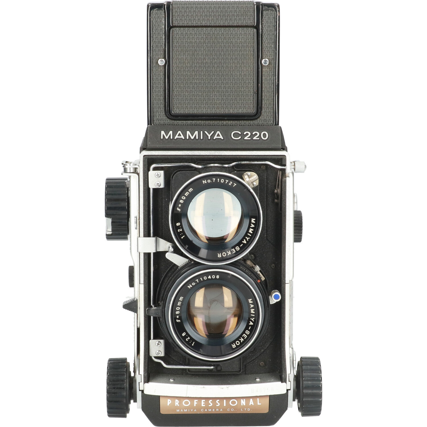 Tweedehands Mamiya C220 + Sekor 80mm f/2.8 Blue dot CM3182