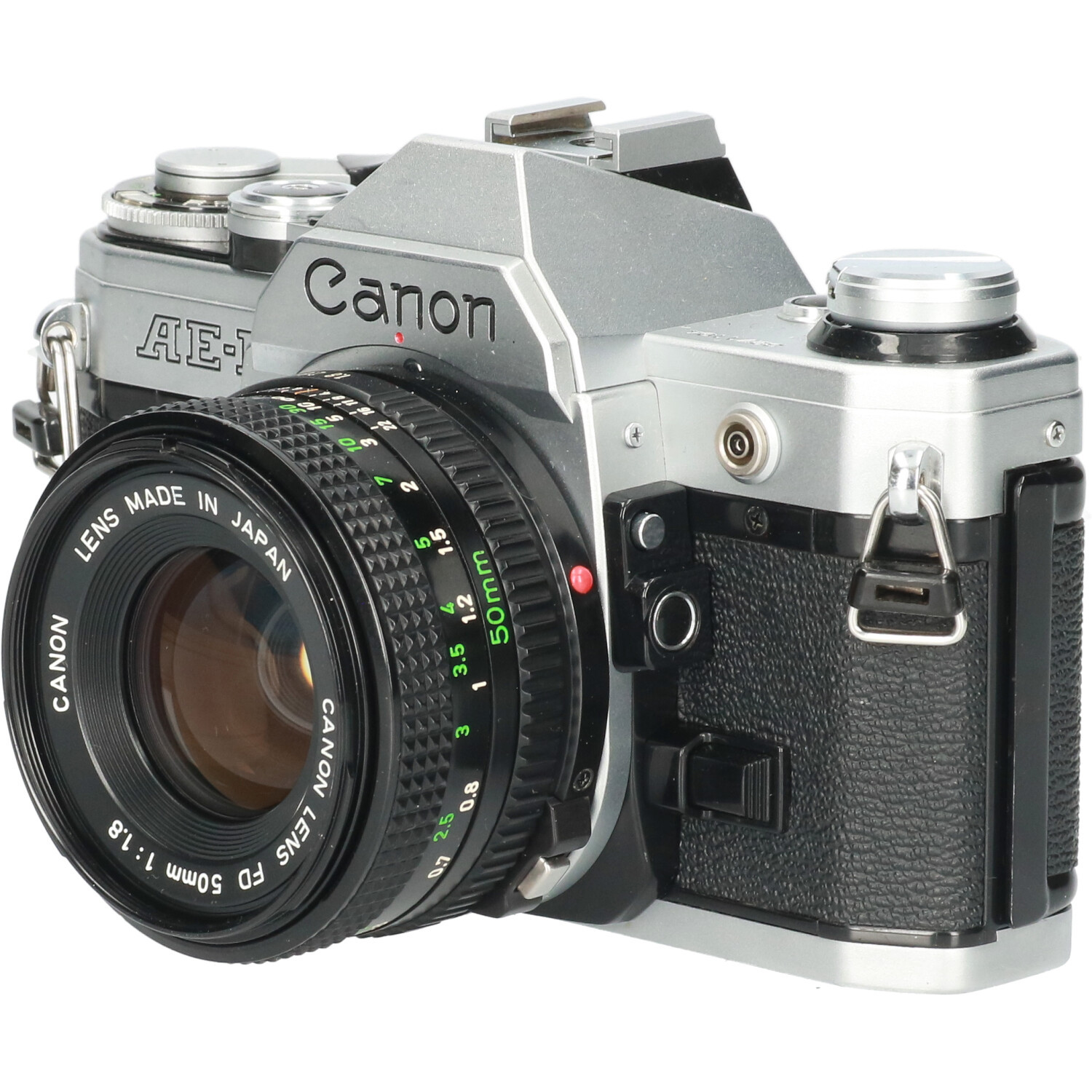 【美品】 Canon AE-1 / FD 50mm 1:1.8 Canon AE-1 black + FD 50mm f/1.8 SC - Fotohandel Delfshaven / MK