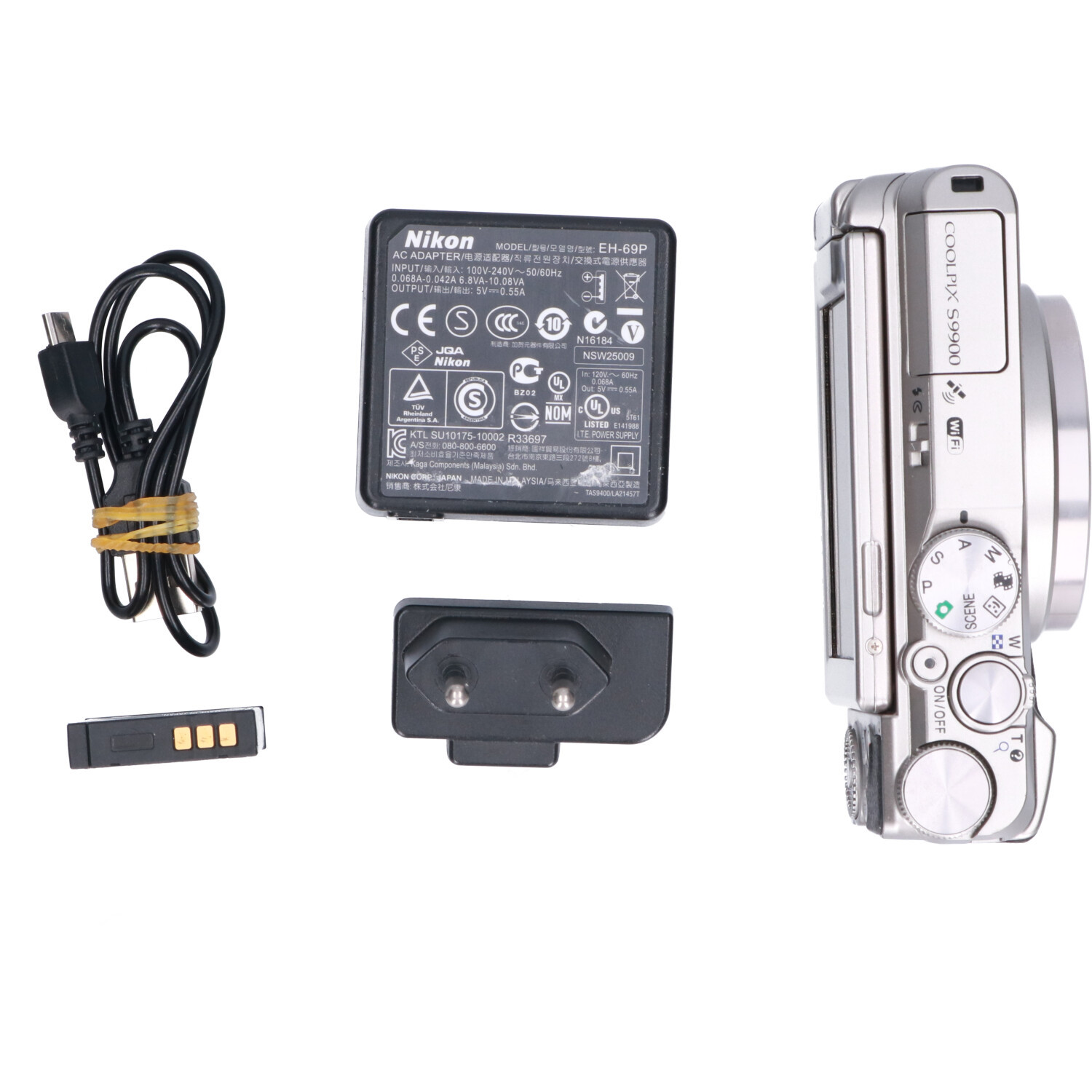 Tweedehands Nikon Coolpix S9900 - Zilver CM4132