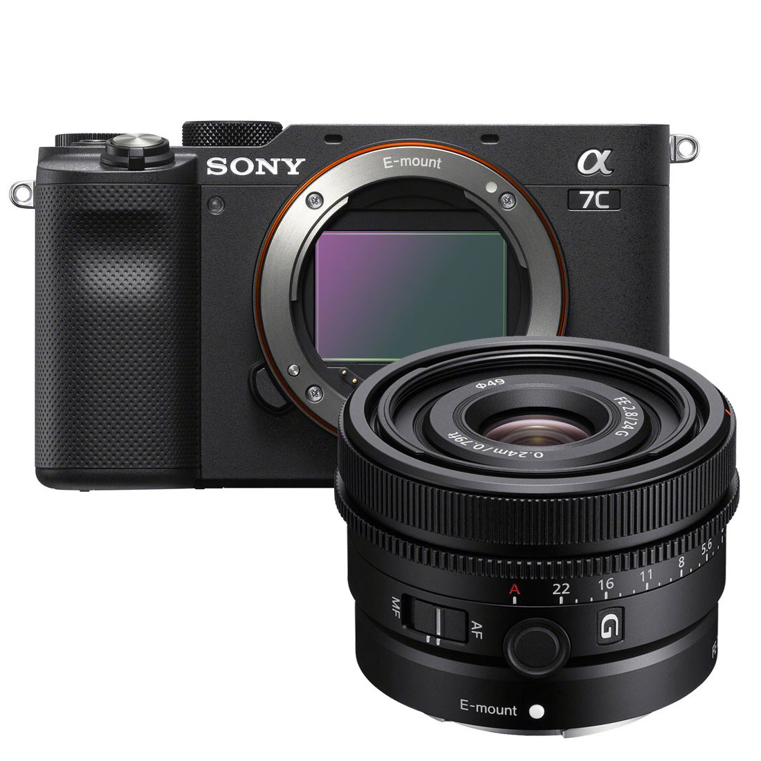 Sony A7C Zwart + 24mm