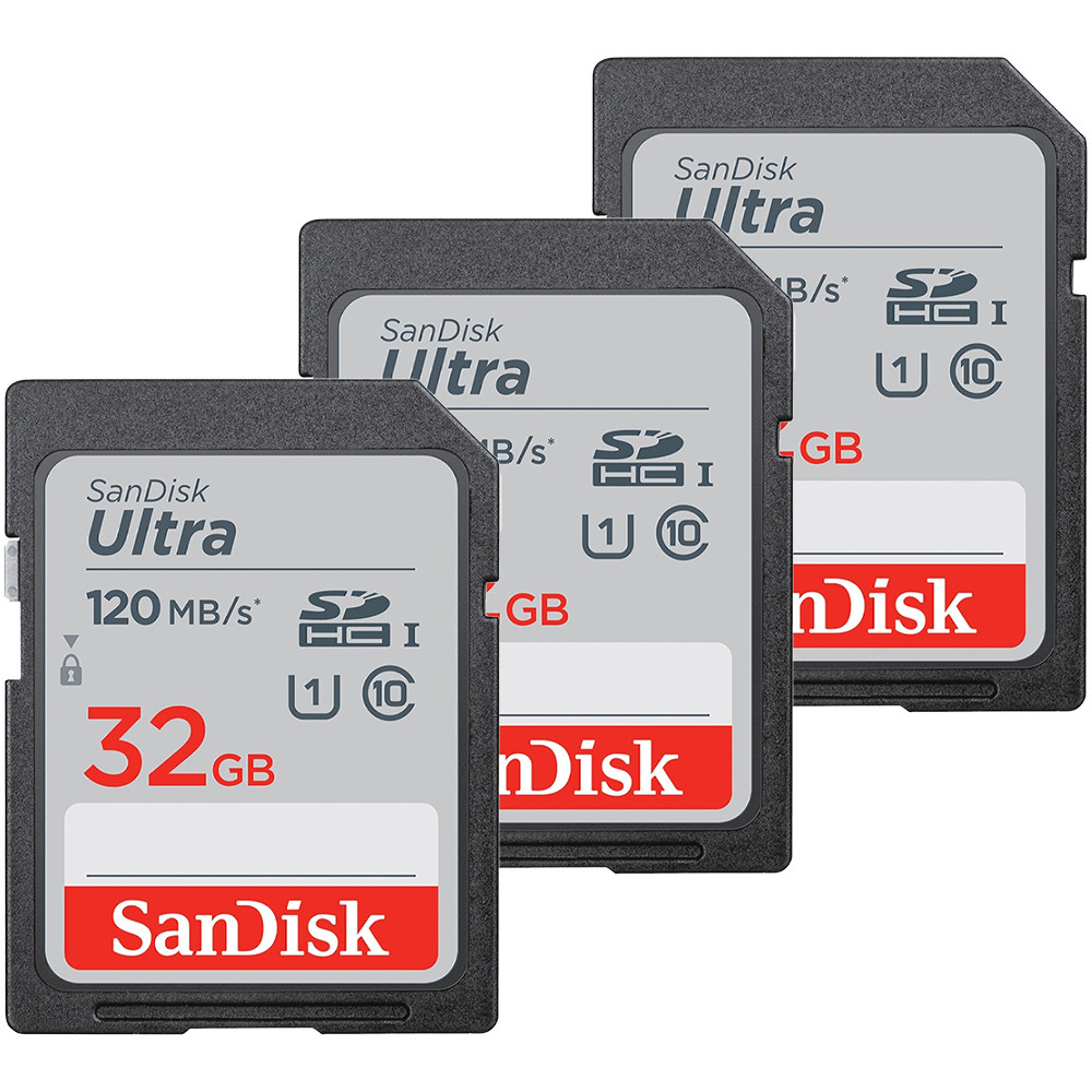 Ultra 32GB SDHC Memory Card 3-pack