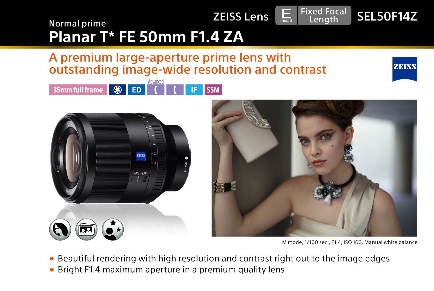 ■ほぼ新品■ ソニー Planar FE 50mm F1.4 #C709 Sony Planar T* FE 50mm f/1.4 ZA