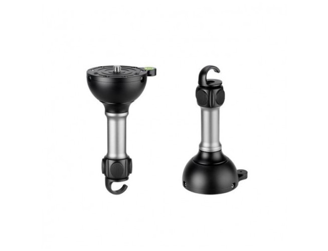 Leofoto Summit 75mm video bowl long handle with hook