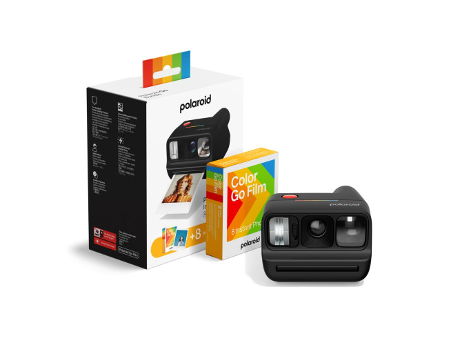 Polaroid Go Gen 3 Black + Color Film Bundle (8 Photos)