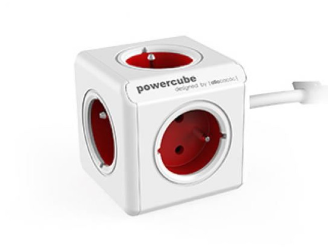 Allocacoc PowerCube Extended Rood 1,5 Meter (FR)