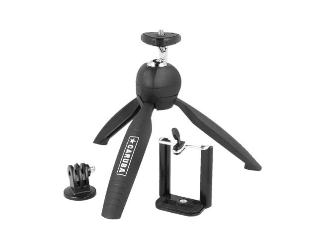 Caruba Orbit15 Ministatief met smartphone & GoPro houder