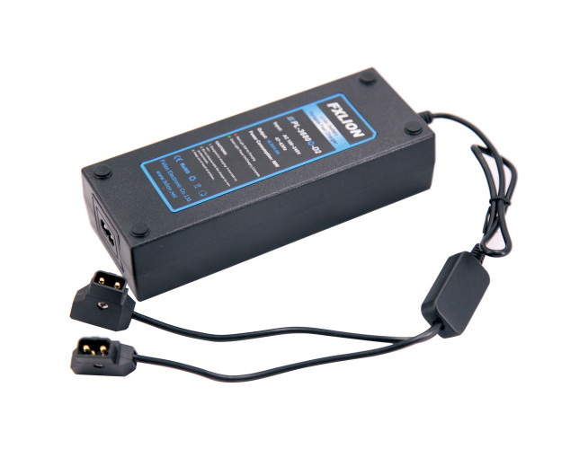 FXLion dual V-lock charger / AC adapter for BPM series (D-tap)
