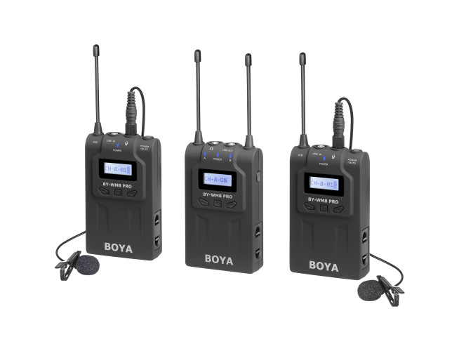 Boya BY-WM8 Pro-K2 UHF Duo Lavalier Microfoon Draadloos