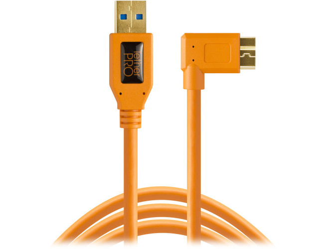 Tether Tools TetherPro USB 3.0 A male naar Micro B Right Angle - 15' Oranje
