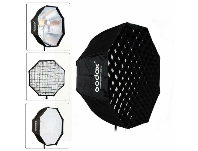 Godox Softbox met paraplu aansluiting 120cm+ grid