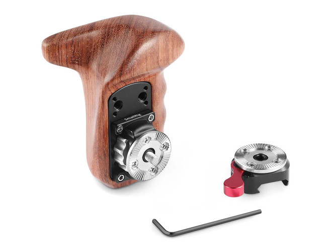 SmallRig 2118 Left Side Wooden Grip with NATO Mount