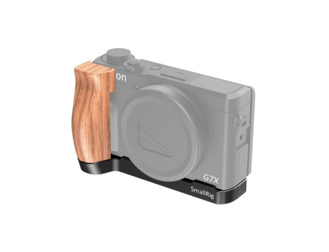 SmallRig 2445 L-Shaped Wooden Grip for Canon G7X Mark III