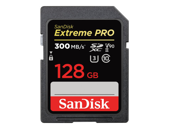SanDisk SDXC Extreme Pro 128GB 300MB/s C10 UHS-II V90