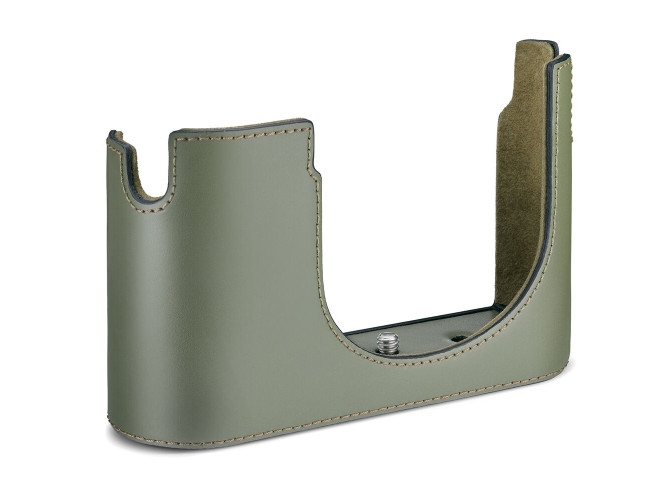 Leica Leren Half-Case Q3 - Olijfgroen