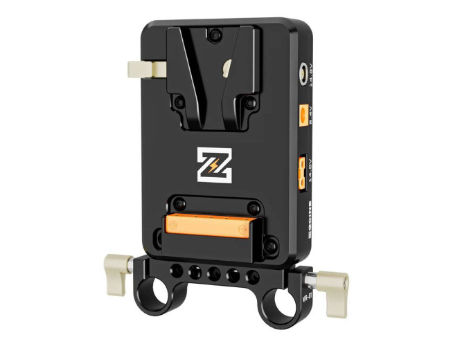 ZGCINE Tiltable V-Mount Plate / Charger On 15mm Rod Mount
