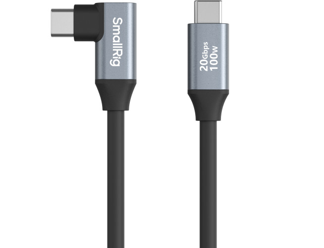 SmallRig USB C (Straight) To USB C (Angled) Data Cable 35cm