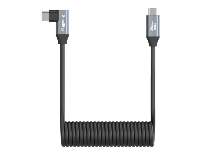SmallRig 4792 USB-C (Straight) To USB-C (Angled) Coiled Data cable