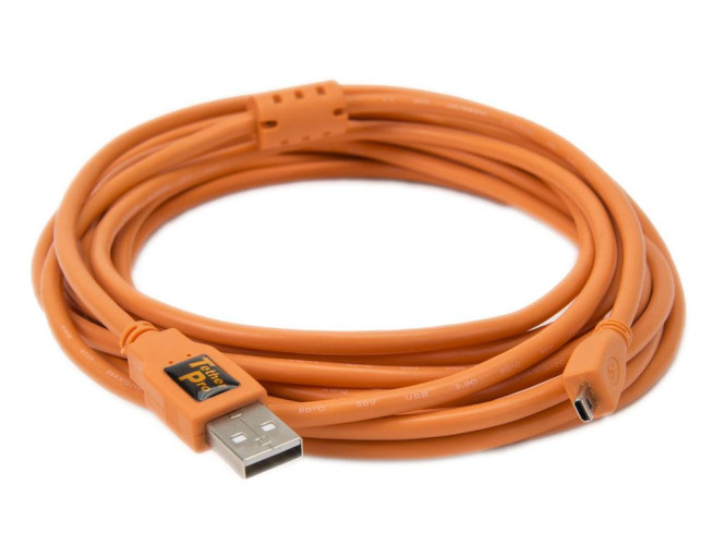 Tether Tools TetherPro USB 2.0 - Mini-B 8 pin (4,6m oranje)
