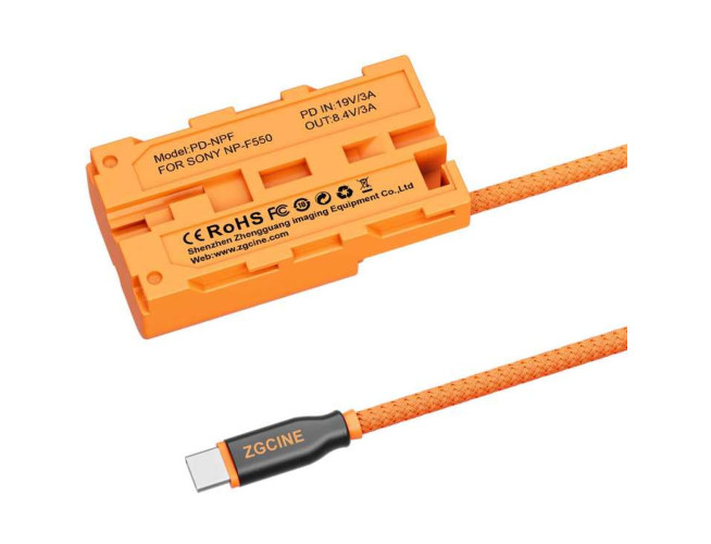 ZGCINE USB-C To NPF Dummy Battery Cable (PD-NPF)