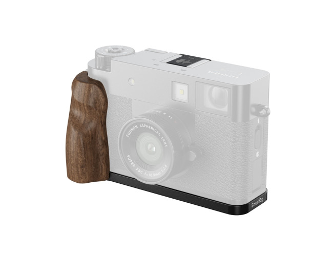 SmallRig 5224 L-Shaped Mount Plate With Wooden Handle For Fujifilm X Half Black