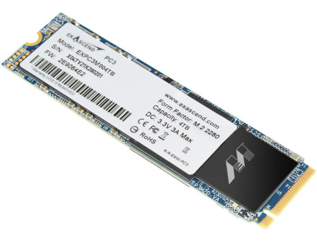 Exascend PCIe M.2 2280 SSD 4TB