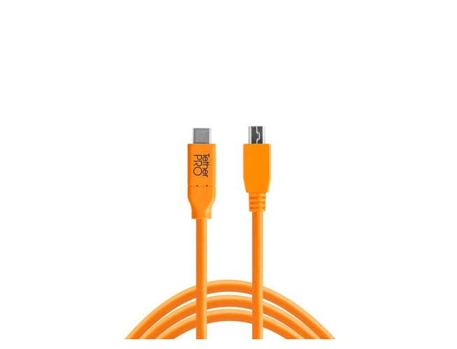 Tether Tools TetherPro USB-C - 2.0 Mini-B 8-Pin (4,6m oranje)