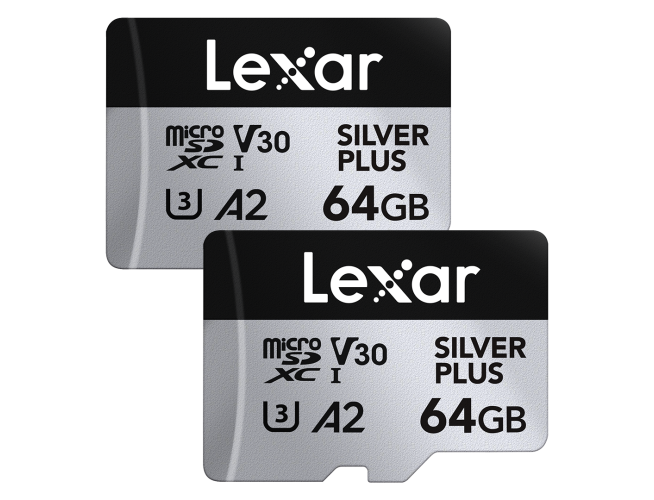 Lexar MicroSDXC Silver Plus UHS-1 64GB V30 2-pack