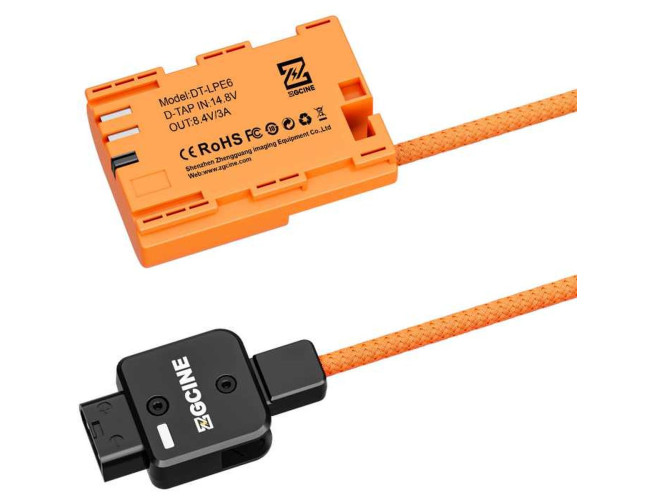 ZGCINE D-Tap To LPE6 Dummy Battery Cable (DT-LPE6)