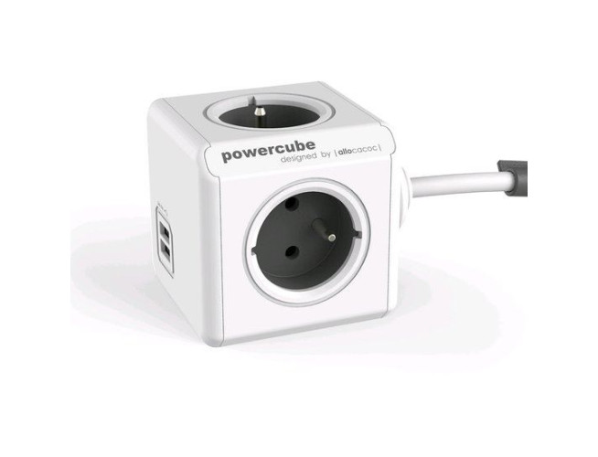 Allocacoc PowerCube Extended USB Grijs 3 Meter (FR)