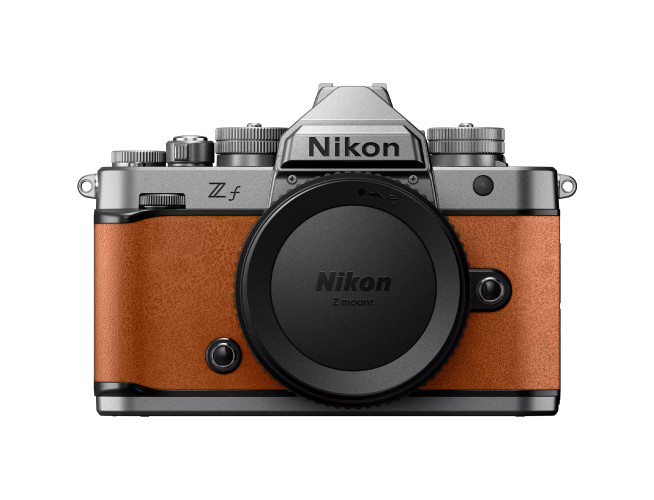Nikon Z f Silver Body Cognac Brown