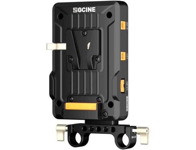 ZGCINE Tiltable V-Mount Plate on 15mm Rod Mount (VM-VP1-K3)
