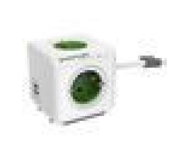 Allocacoc PowerCube Extended USB Green 1,5 Meter