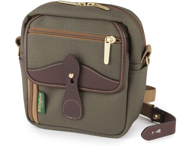 Billingham Pola Stowaway - Sage Fibrenyte  / Chocolate Leather
