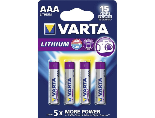 Varta AAA Lithium 4 pak nr.6103