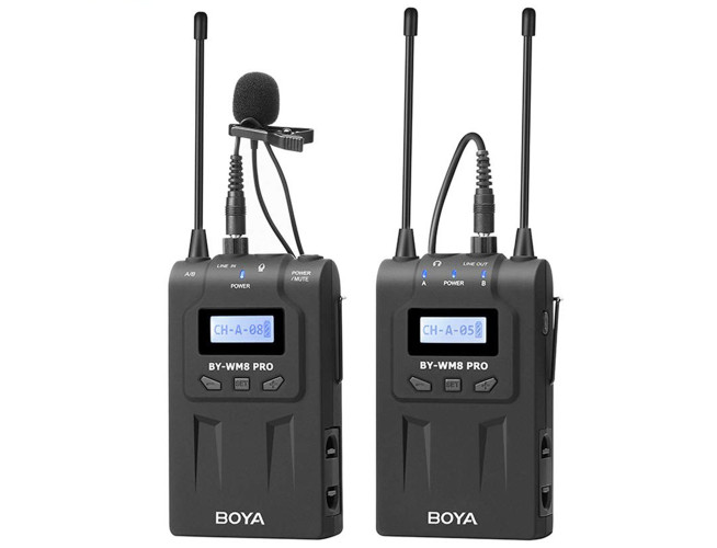 Boya BY-WM8 Pro-K1 UHF Duo Lavalier Microfoon Draadloos